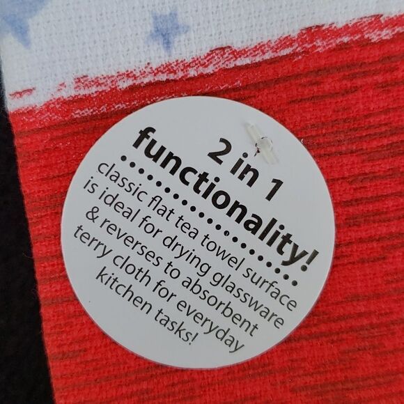 NWT Set of 2 Patriotic Independence Day 4th of July Decorative Kitchen Towels - Picture 3 of 3